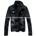 Oem 100% Cotton Black Denim motorcycle Jacket Wholesale Embroidered Windproof Jeans Jacket